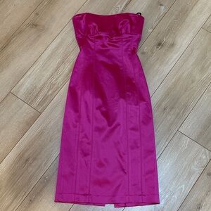 bebe Fuchsia Strapless Dress